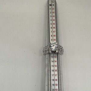 Silver Ring with Cubic zirconia Size 6